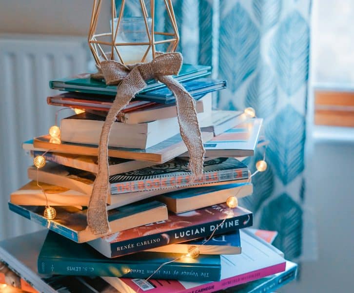 Photo of stack of books